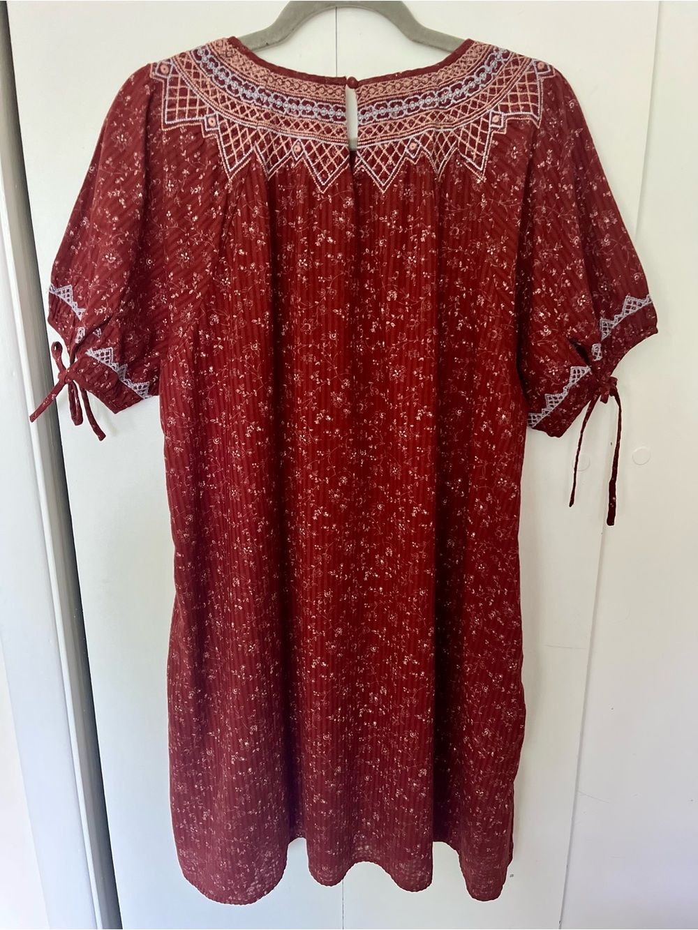 Madewell Embroidered Babydoll Dress Size M - Picture 3 of 6